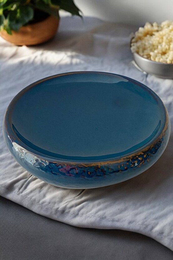 Plume Porselen 25cm Düz Servis Sunum Tabağı