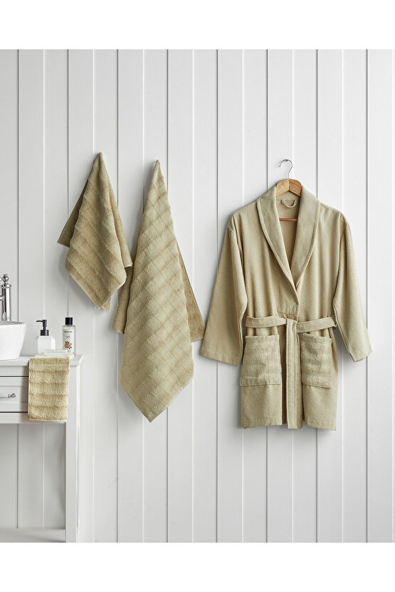 Bubble Pamuk Yüz Havlusu 50x80 cm Açık Yeşil