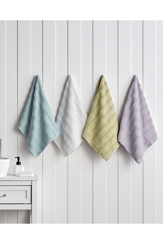 Bubble Pamuk Yüz Havlusu 50x80 cm Açık Yeşil