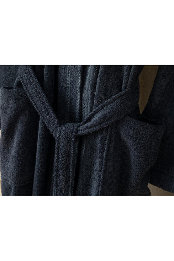 Soft Pamuklu Bornoz Antrasit