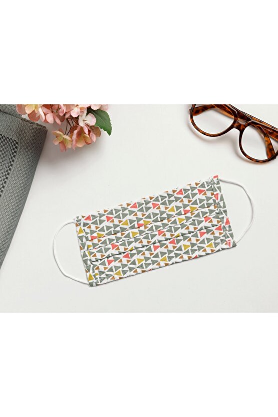 Triangles Pamuk Maske 9,5x18 Cm Yeşil