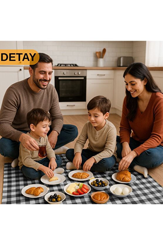 Piknik Örtüsü Masa Zemin Kahvaltı Sofrası Pratik Taşınabilir Katlanabilir Piknik Örtüsü 150x150 CM