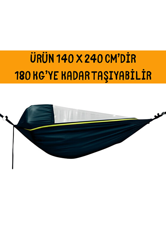 Cibinli Kamp Hamağı 180KG Taşınabilir Kapasite Su Geçirmez Taşınabilir Çantalı Hamak 240CM