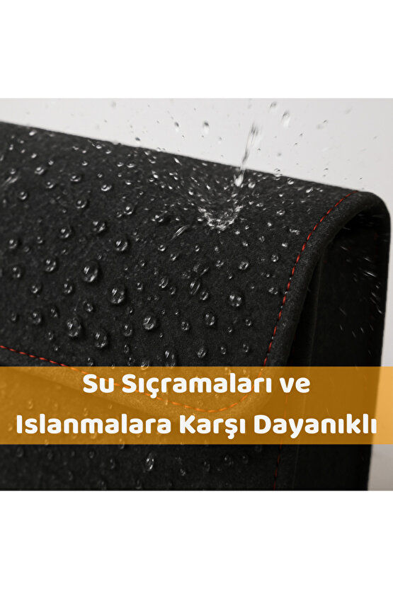 Beylini Premium Keçe Araç Bagaj Organizeri Suya Dayanıklı Pratik Taşınabilir Katlanabilir Antrasit