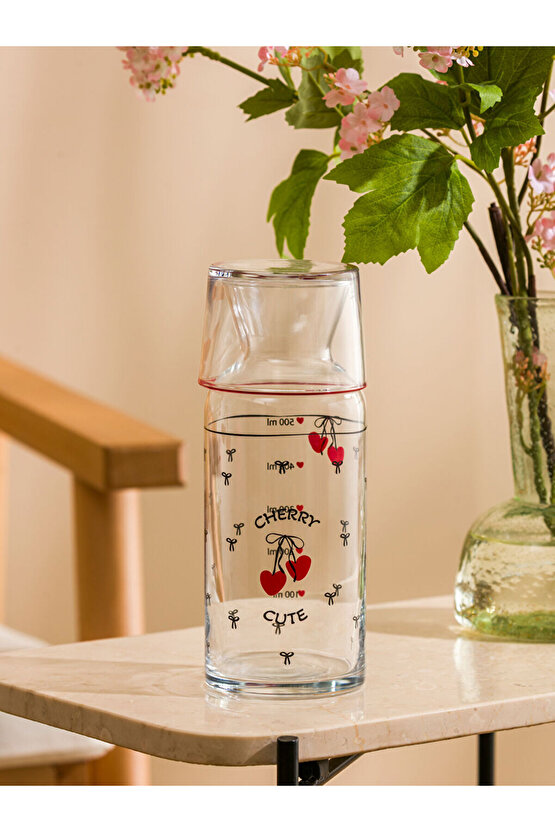 Karişik Baskılı Cam Sürahi 700 ml