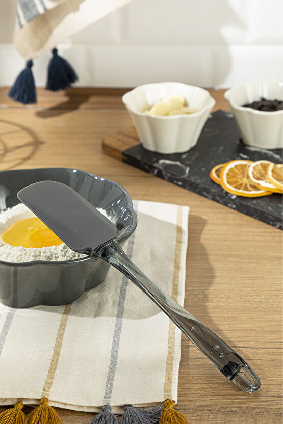 Eggy Silikon Spatula 25 Cm Siyah