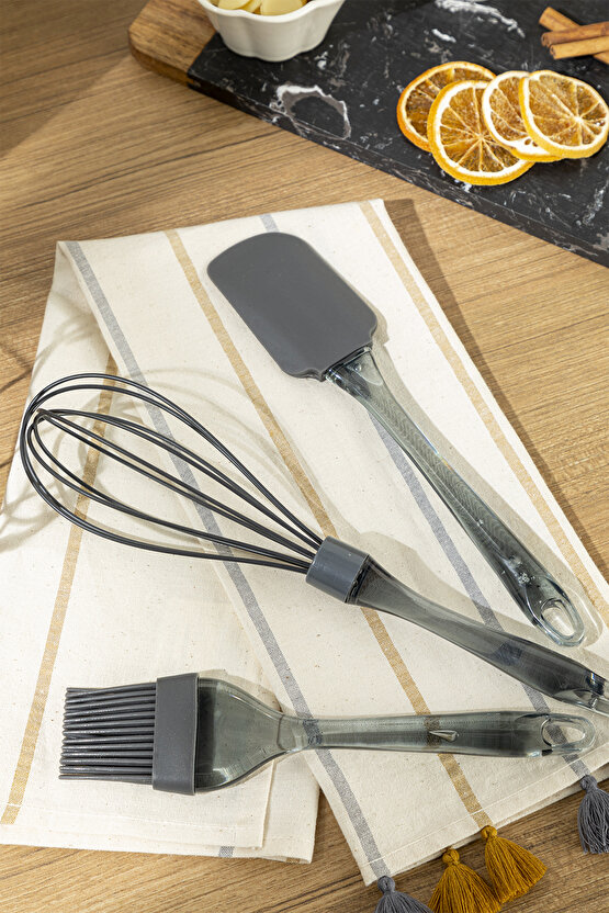 Eggy Silikon Spatula 25 Cm Siyah