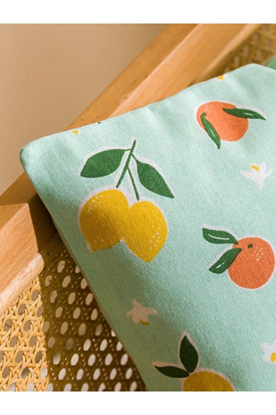 LCW HOME Yeşil Baskılı Kırlent Kılıfı 45x45 cm