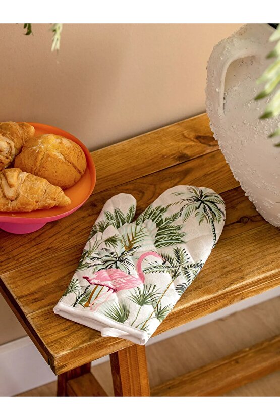 Flamingo Baskılı Fırın Eldiveni