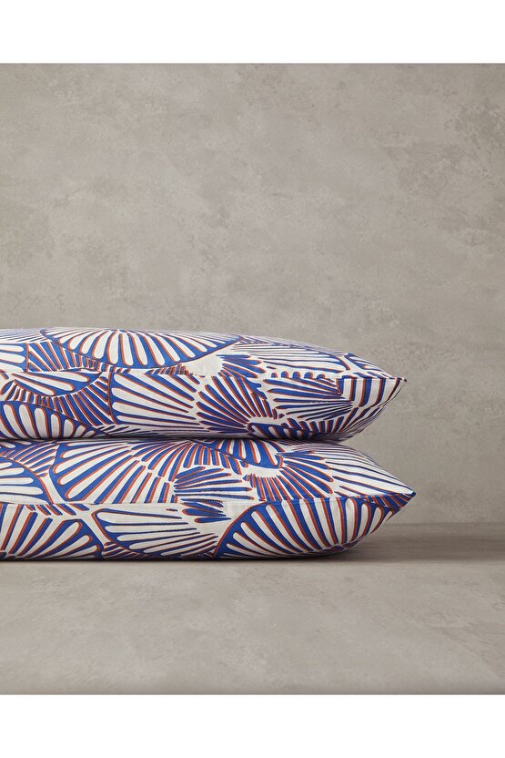 Marine Mosaic 2Li Yastık Kılıfı Lacivert-Turuncu