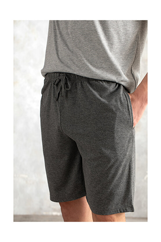 Relax Penye Erkek Pijama Takımı Antrasit