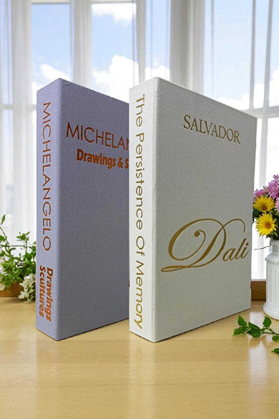 2’li Kumaş Kaplı Kitap Görünümlü Dekoratif Kutu | Hediye & Takı Kutusu