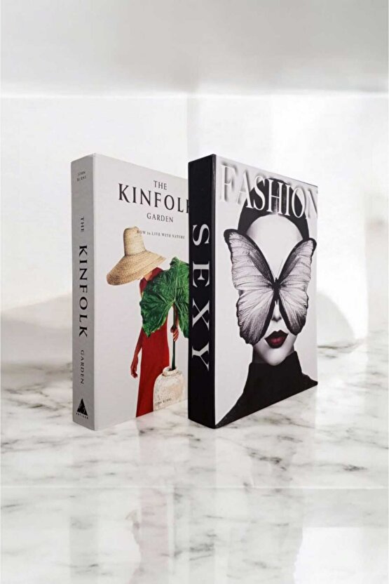 Dekoratif Kitap Görünümlü Kutu 2li Set Decorative Book Looking Box