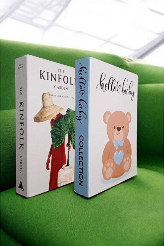 Dekoratif Kitap Görünümlü Kutu 2li Set Decorative Book Looking Box