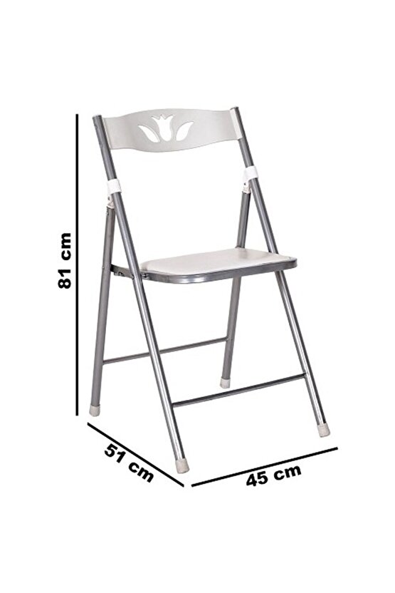 Katlanır Mutfak Sandalyesi Kırma Koltuk 4 Adet