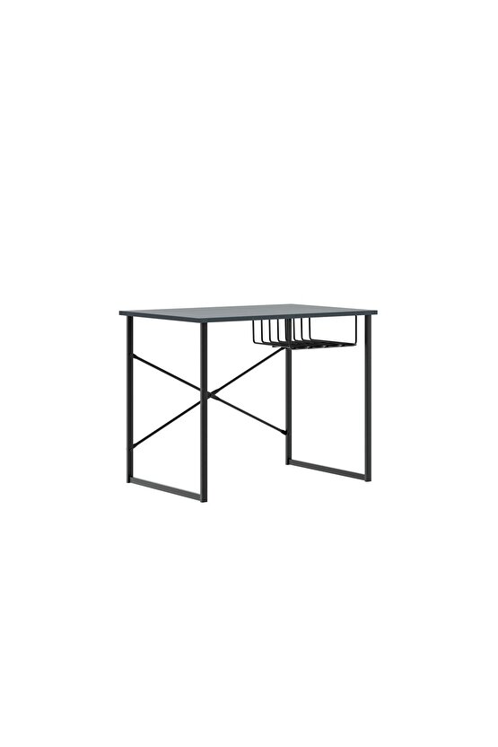 Bilgisayar Masası Raflı Çalışma Laptop Masası Füme 1445