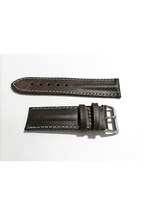 Her Saate Uygun Bombeli 20mm Piramit modeli Hakiki Deri (212) kahverengi