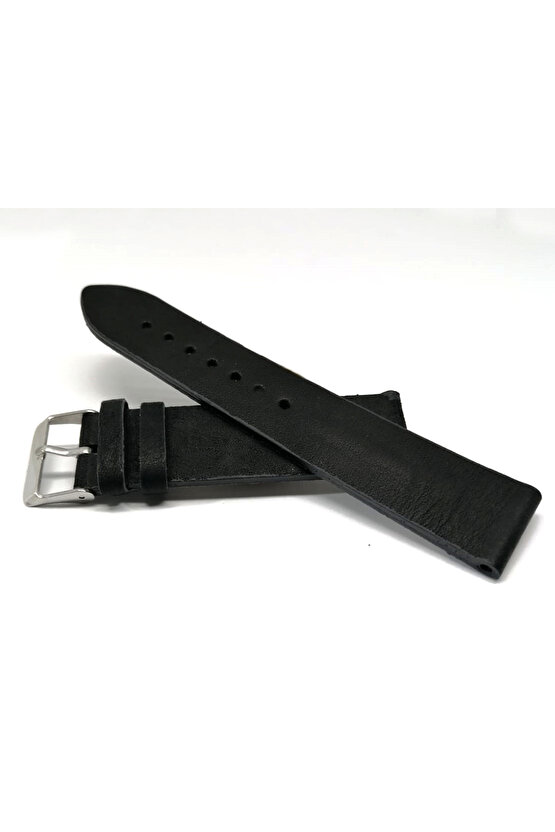 Fosil uyumlu& Her Marka  hakiki Grizi  Deri saat kordonu 22 mm  siyah