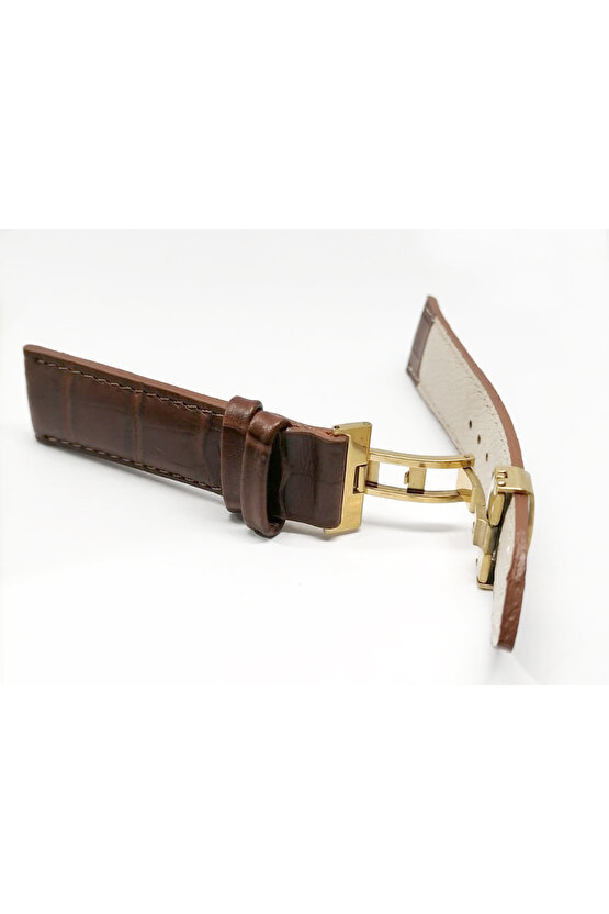 Hertür Saate Uygun  Kelebek  Toka  24 mm Kahverengi   Kordon