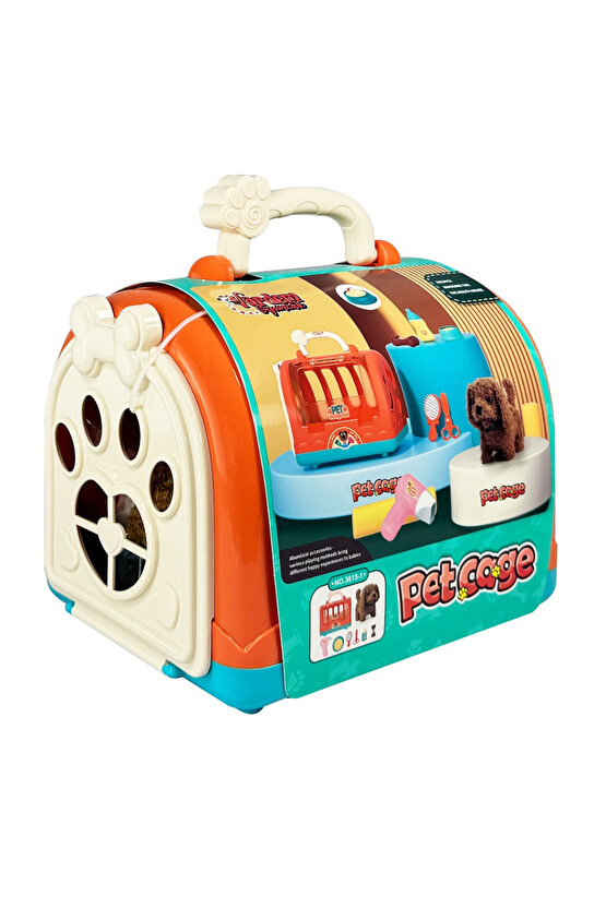 Sesli Yürüyen Peluş Köpek Taşıma Çantalı Aksesuarlı Tasmalı Köpek Aksesuarı Fonksiyonlu 1+ Yaş