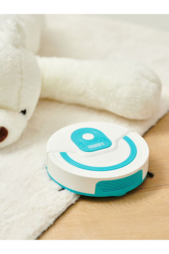 Oyuncak Robot Süpürge Fırçalı Hareketli Engellerden Kaçan Süpürge