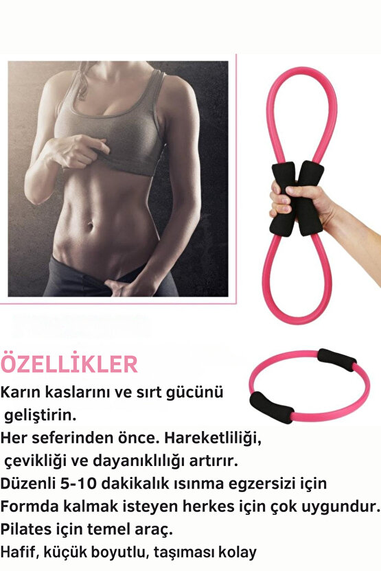 Pilates Çemberi Sünger Sırt Kol Kalça Bacak ve Pelvik Kasları Geliştirmeye Yardımcı Alet