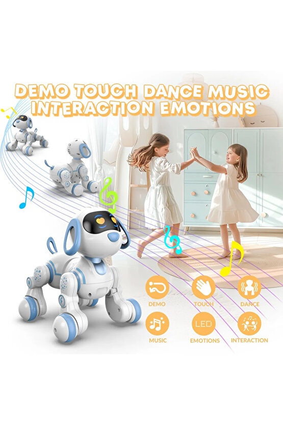 Uzaktan Kumandalı Şarjlı Çok Fonksiyonlu Eğitici ve Öğretici İnteraktif Akıllı Robot Köpek