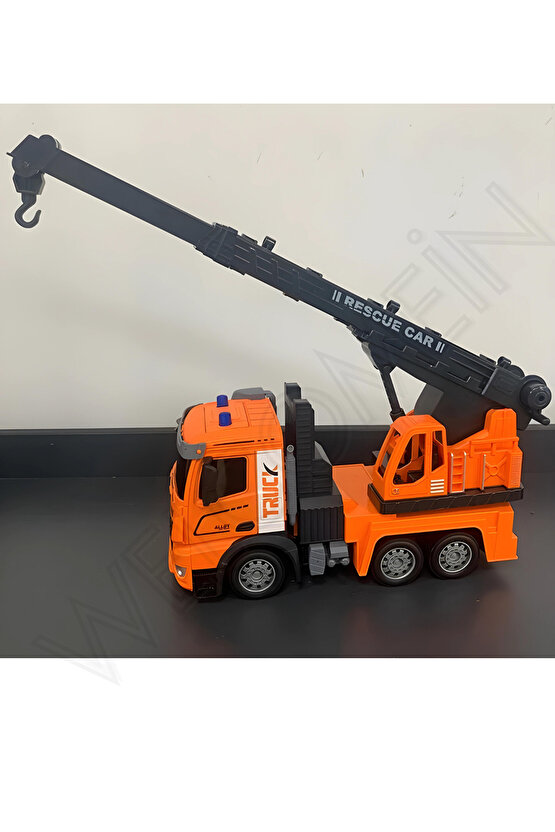 Oyuncak 2.4GHz Full Fonksiyon Uzaktan Kumandalı 1:12 Ölçek Işıklı ve Sesli Şarjlı Vinç İnşaat Aracı