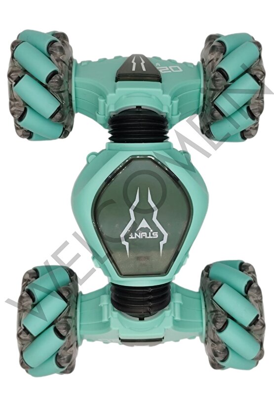 Oyuncak 2.4 GHz Bilekten ve Uzaktan Kumandalı Işıklı 4X4 Çift Kumandalı Akrobat Araba