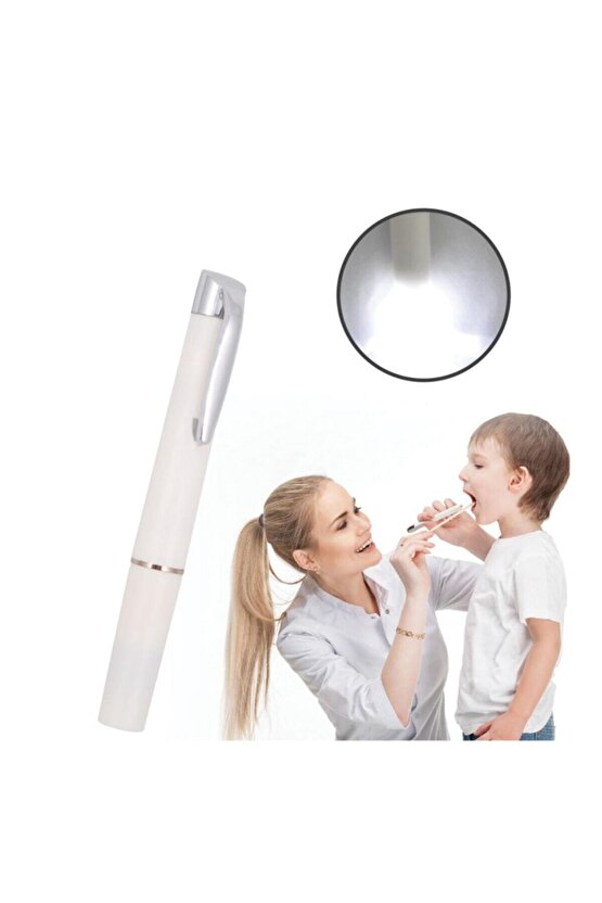 Doktor Muayene Işık Kalemi Göz Feneri Cep Tipi Muayene Işığı Işıklı Yaka Kalemi Penlight