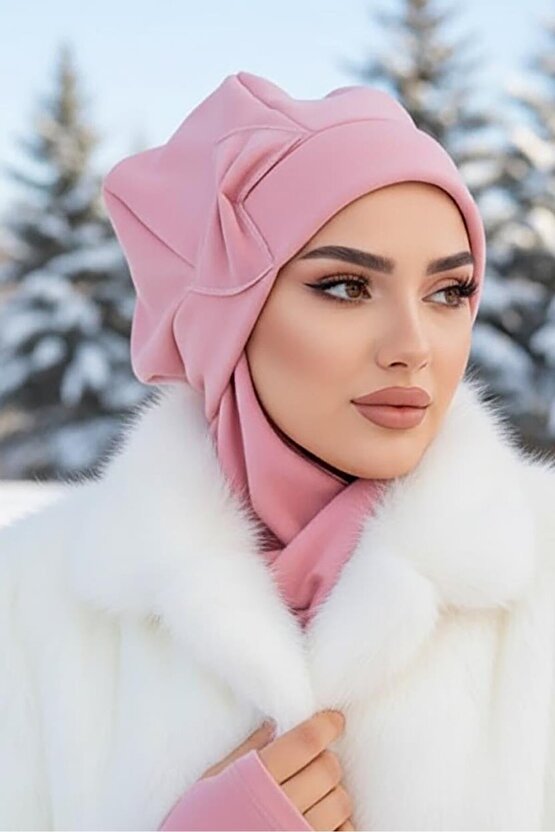 Pudra Fiyonklu Tesettür Bere