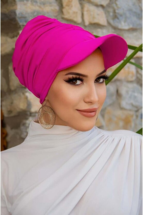 Fuşya Havuz - Deniz Şapkası  Mayo Üstüne Kullanılabilir