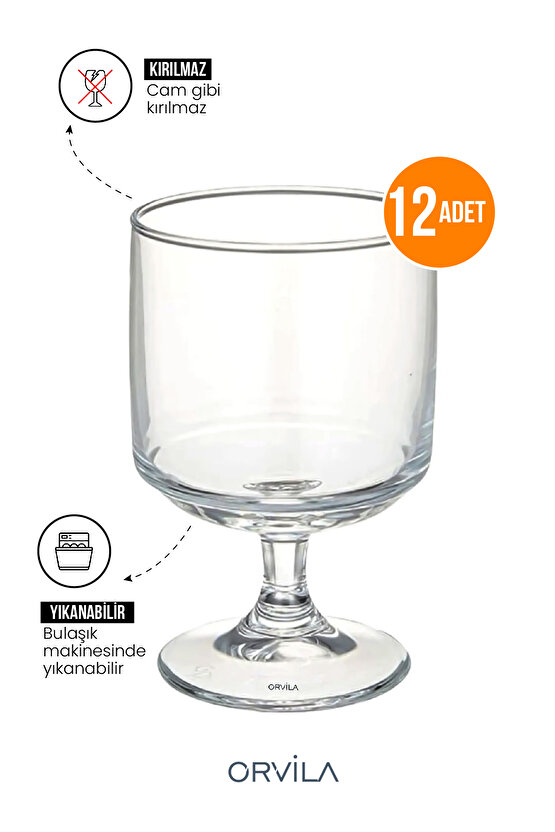 Plastik Magnolia Tatlı Sunum Bardağı | 12li Mika Magnolya Dondurma Puding Kasesi (CAM DEĞİLDİR)