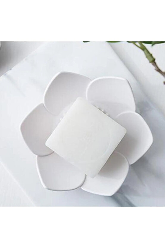 2li Elastik Lotus Kaydırmaz Katı Sabunluk ve Süngerlik Silikon