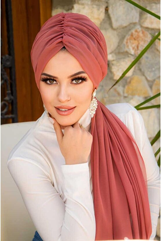 Gülkurusu Büzgülü Dolama Tokalı Bone