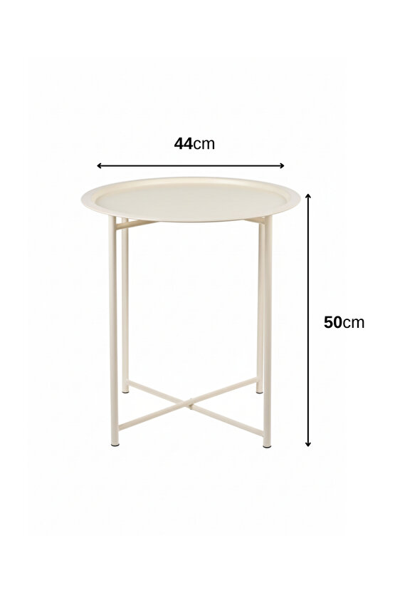 Katlanır Tepsili Metal Sehpa Çok Amaçlı Çıkarılabilir Tepsili Sehpa