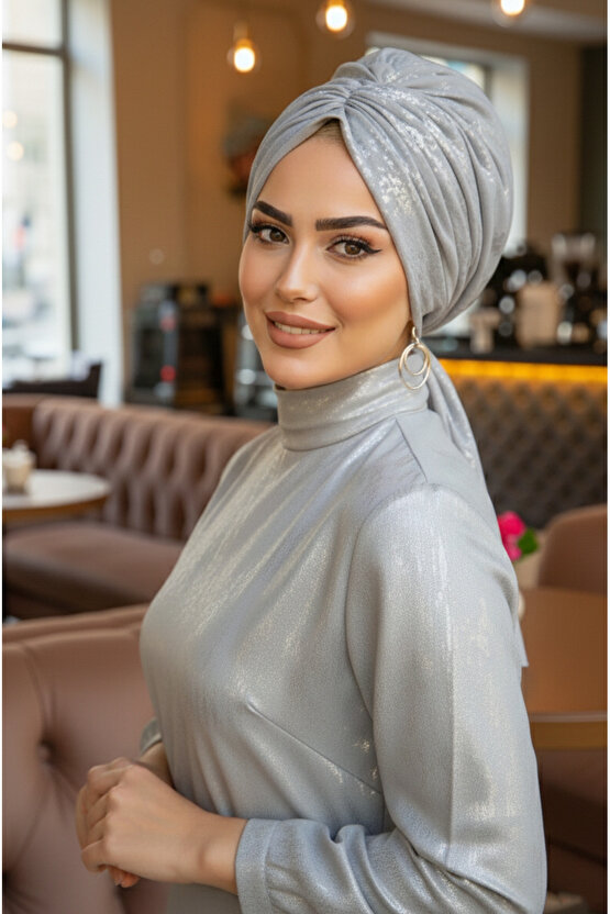 Gümüş Varaklı Tokalı Bone