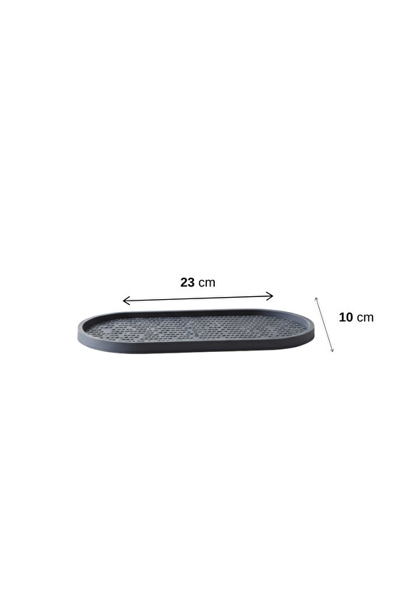 Silikon Kaymaz Oval Yağdanlık Altlığı Çok Amaçlı Organizer Altlık