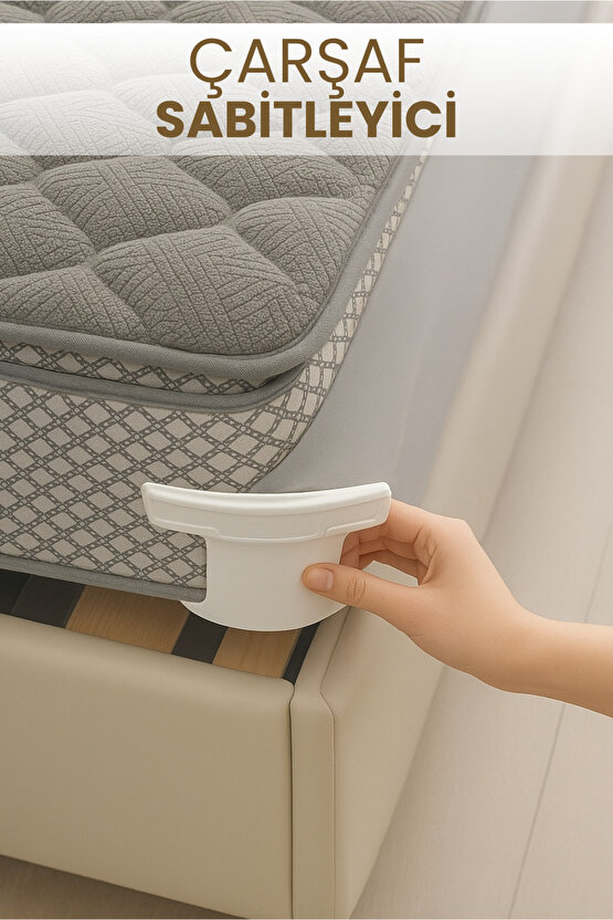 Çarşaf Sabitleyici 4lü Set | Nevresim ve Çarşafmatik Tutucu Pratik Yatak Kaymaz Toplayıcı Aparatı