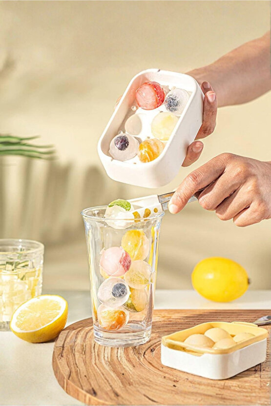 Lunara Silikon Küre Buz Kalıbı 14x8,5 cm - Sızdırmaz - Kolay Çıkarılabilir