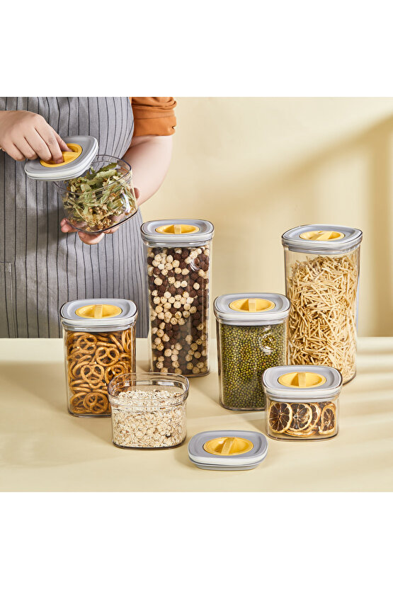 6x Adet Şeffaf Locko Sızdırmaz Saklama Kabı 2LT & Erzak Kabı