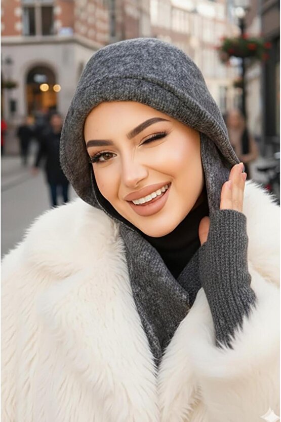 Füme Atkılı Vintage Şapka