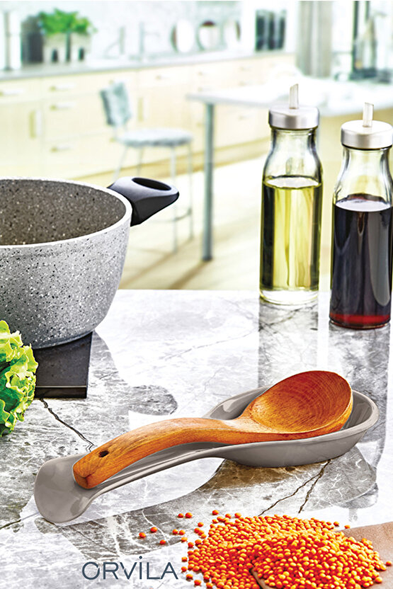 Tezgah Üstü Kepçe Ve Kaşık Altlığı Düzenleyici Organizer - 28 Cm