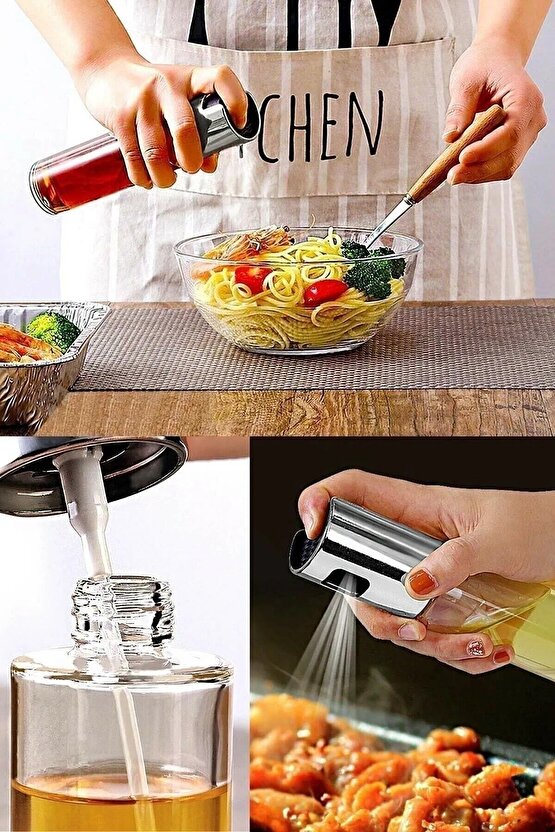 Sprey Yağdanlık ve Sirkelik Şişesi 100 Ml. Airfryer İçin Sprey Yağ Püskürtücü