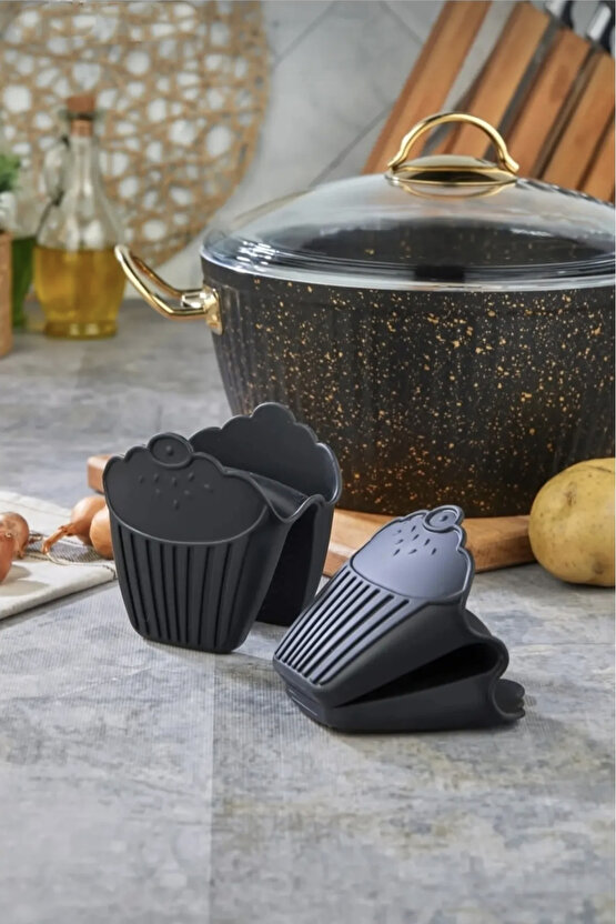 Mini Cupkek Desenli Silikon Fırın Tutacağı 1 Adet