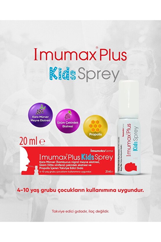 Imumax®Plus Kids Sprey 20 ml x 2 Adet