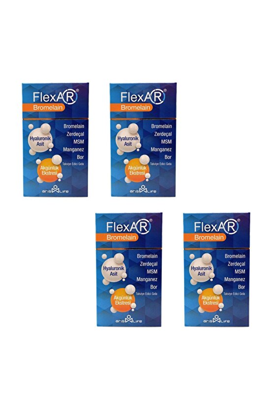 FlexAR Bromelain 30 Tablet 4lü Paket