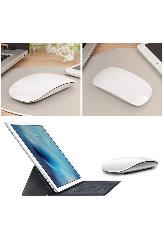Apple Mac iPad Uyumlu Bluetooth Touch Şarjlı Magic Model Mouse Tablet Telefon Sessiz Dokunmatik Fare