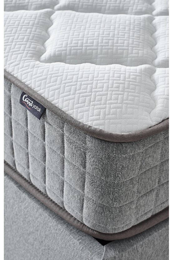 Menekşe Modeli Tek Kişilik Antibakteriyel Full Ortopedik Yatak, Baza ve Başlık 3 lü Set