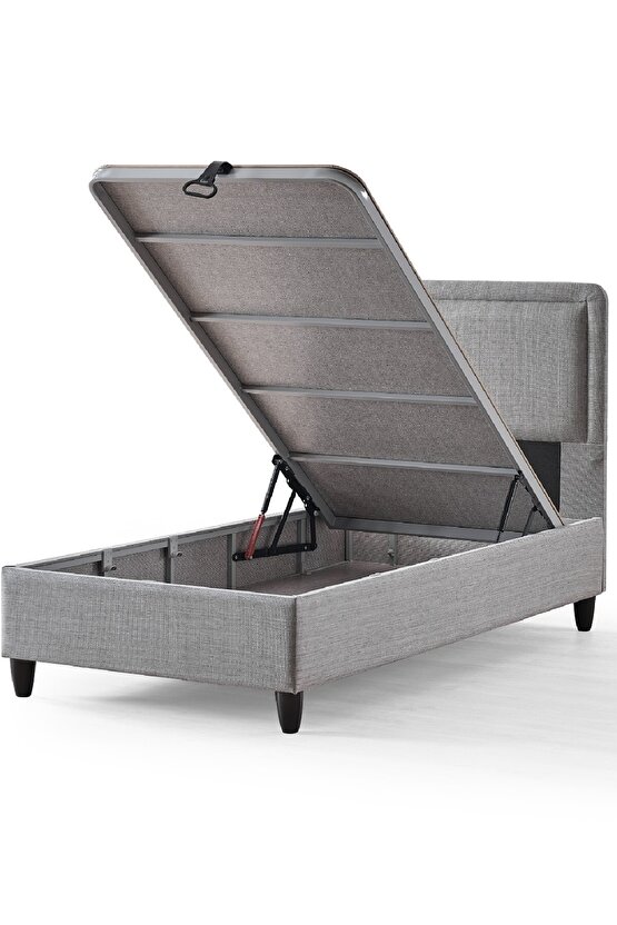 Melisa Tek Kişilik Sandıklı Baza + Full Ortopedik Antibakteriyel Visco Yatak + Başlık 3 lü Set